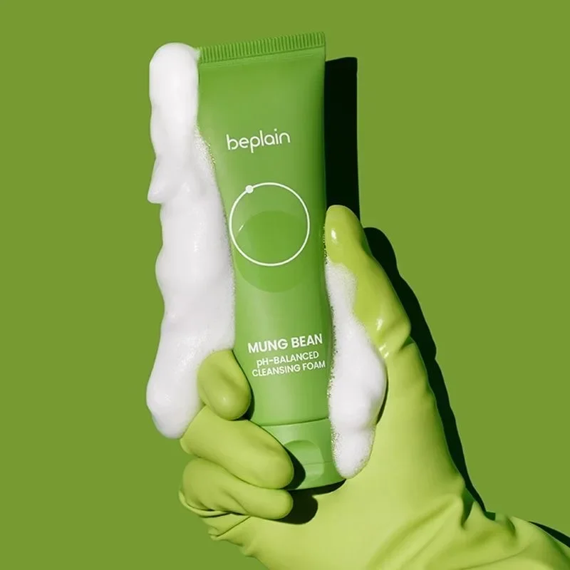 Korea Beplain Mung Bean Ph-balanced Face Cleansing Foam Facial Cleaning Care Products 1pc