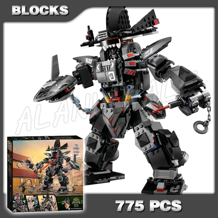 775 шт. игрушечные строительные блоки Shinobi Garma Mecha Man подвижные руки ноги гармадон