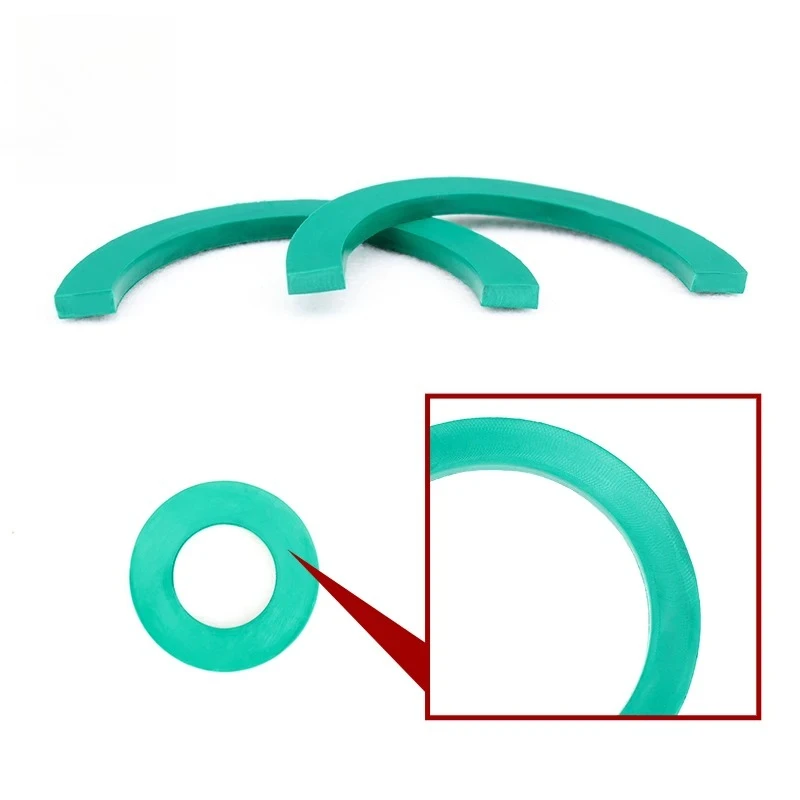 Durable Green Fluorine Rubber Flat Gasket - Various Thickness Options