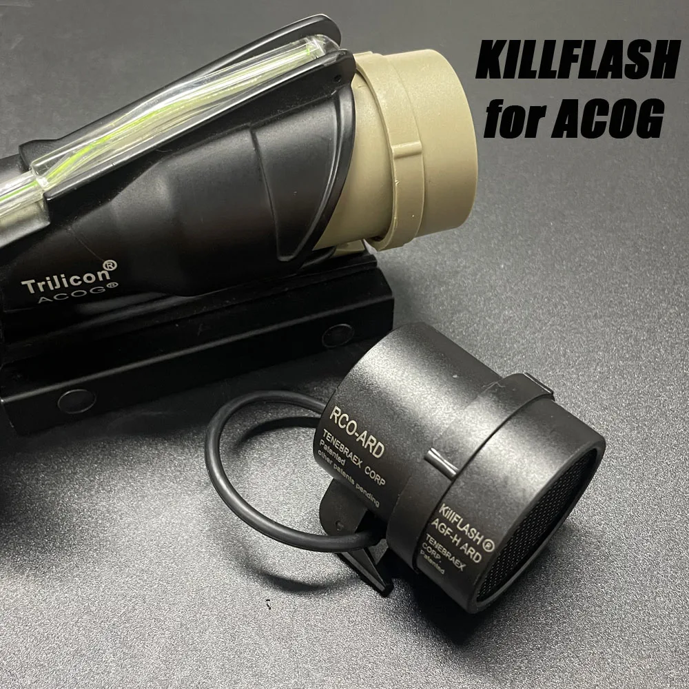 Tactical ACOG Scope Killflash Metal Mesh Cover Cap Front Lens Protector