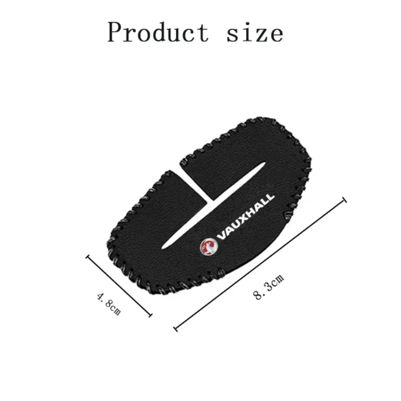 2pcs PU Leather Car Seat Belt Buckle Clip Cover Protector Anti-Scratch Case For VAUXHALL