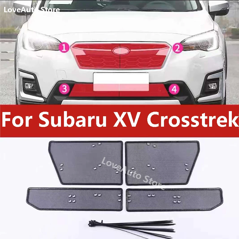 

for Subaru XV Crosstrek Car Font Insect Screening Mesh Golden Steel Front Grille Insert Net Golden Steel 2017-2021