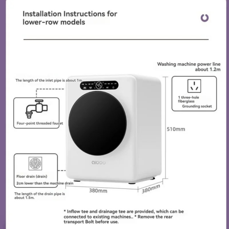Baby Mini Roller Washing Machine Wash Drying Underwear Underwear Sterilization and Mite Cleaning Machine