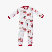 Xmas Family Look Pyjamas Santa Claus Print Christmas Pajamas Set Parent-child Matching Clothing Cute Soft Homewear Baby Romper 6