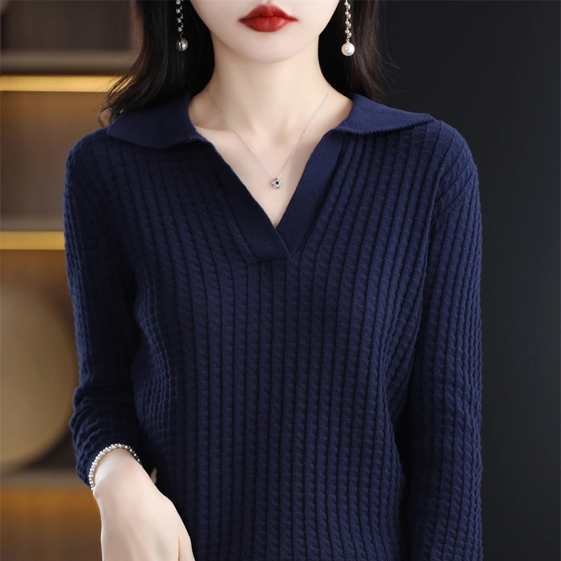 

2023 new women's cotton pullover spring and autumn warm solid t-shirt shirt