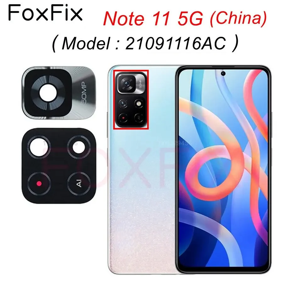 Rear Back Camera Glass Lens for Xiaomi Redmi Note 11 Pro+Plus 5G 11T 11S 11E 11SE 5G with Adhesive Sticker