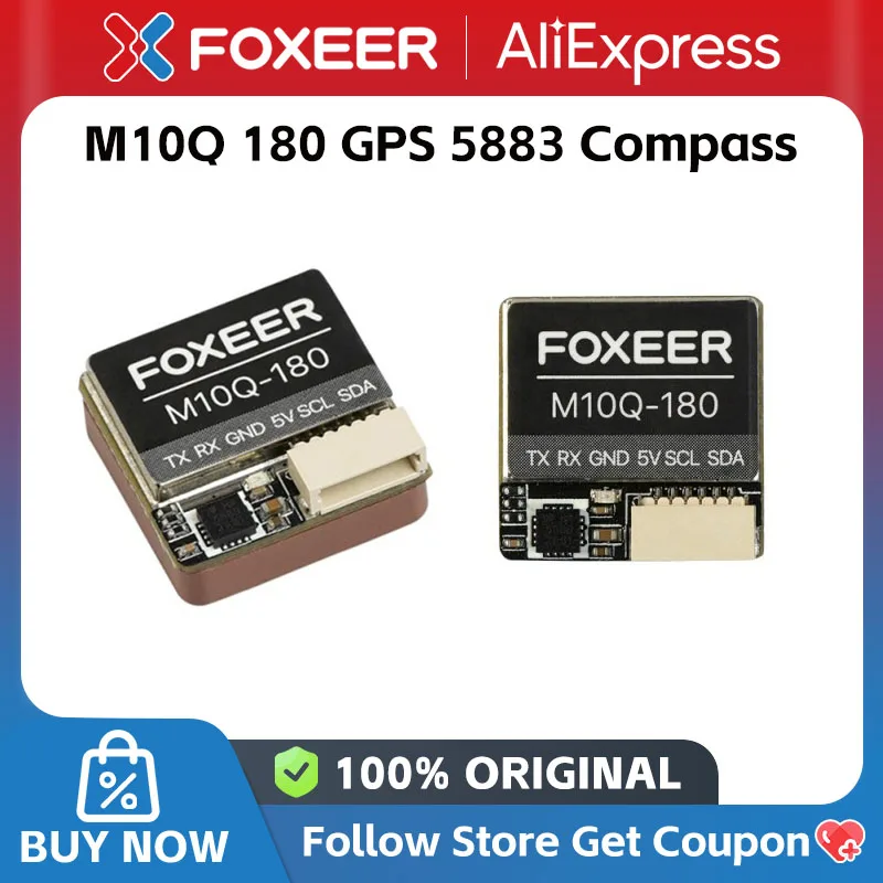 Foxeer M10Q 120/180/250 GPS 5883 Compass For FPV Racing Drone Long Range Dual Protocol NMEA/U BL0X