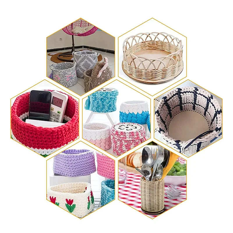 Wooden Crochet Basket Base for DIY Home Decor