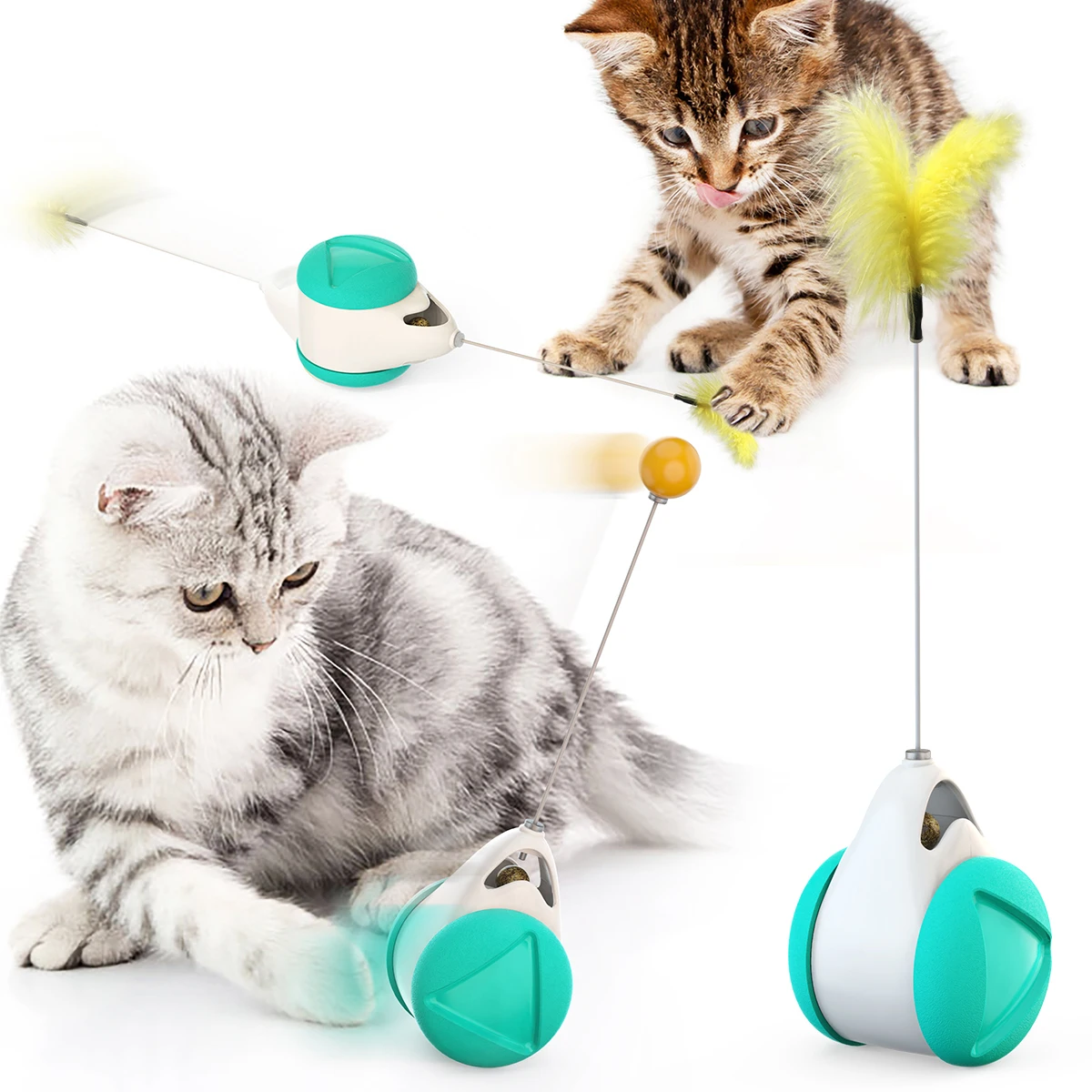 

Dock Cat Toy Kitten Interactive Balance Car Cat Chasing Toy Accessories With Catnip Funny Pet Products Items for Drop Shipping