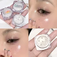 White Moonlight Powder Highlight Face Body Brightening High Gloss Loose Highlighter Pearl Shimmer Pink Eyeshadow Glitter Powder 1