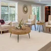 Farmhouse Round Coffee Table Set of 2,Cocktail Table Set,Modern Circle Natural Wood Finsh Side and End Table Sets Planar,Natural 3