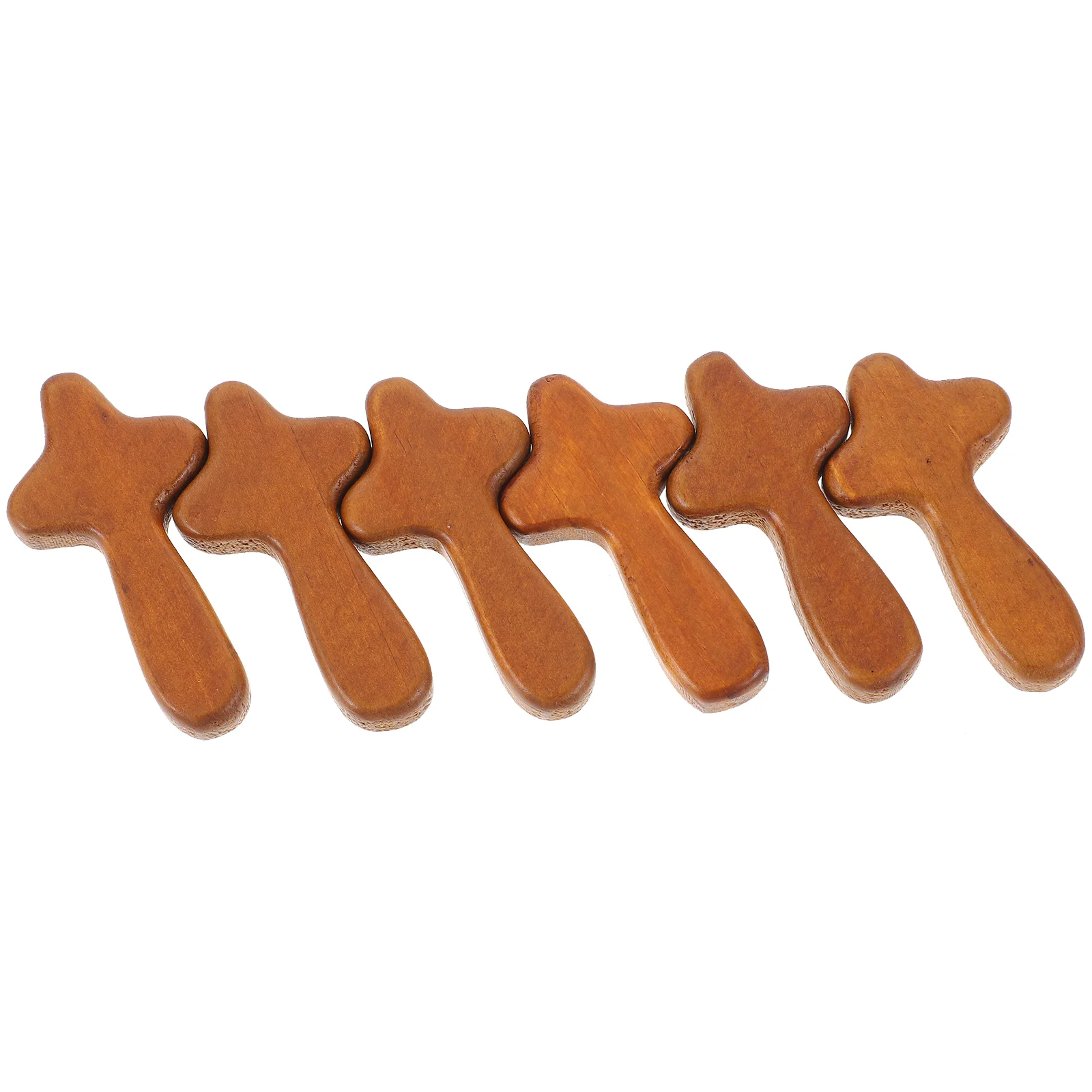 

6 Pcs Wooden Cross Collection Decor Small Mini Craft Decoration Christian Crosses