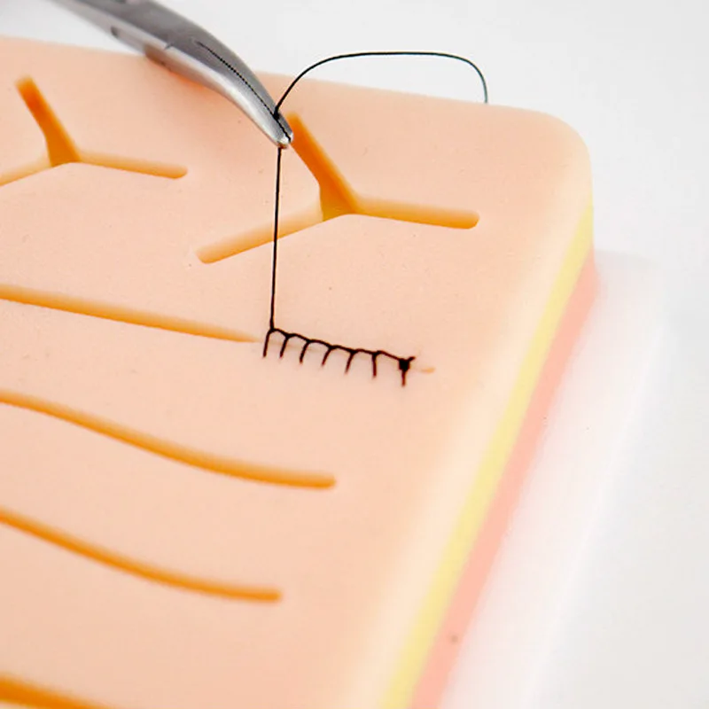Silicone Skin Pad Suture Training Kit Surgical Wound for Surgeon Medical Practice Training Traumatic Suture Practice Skin Use