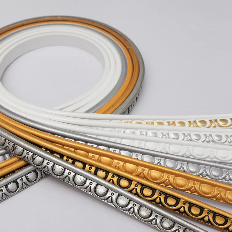 

5M 3D Wall Decoration Strips Self-adhesive Wood Molding Line TV Sofa Porch Background Wall Trim Border Sticker For Living Room