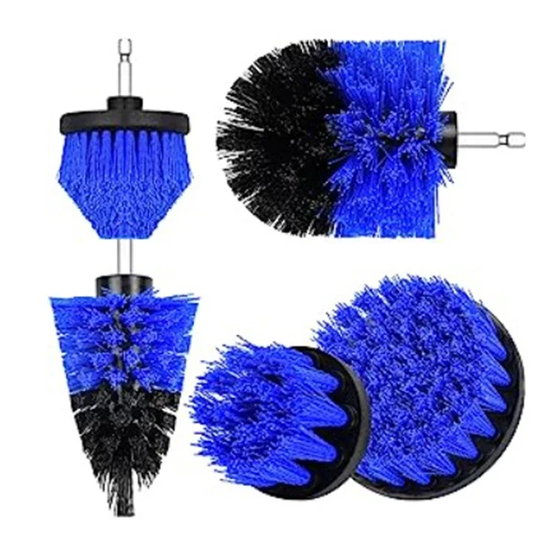 EAFC Electric Scrubber Brush Drill Brush Kit Power Drills Scrubber Brush For Car Wash Cleaning Tires Brush For Car Accessories 4