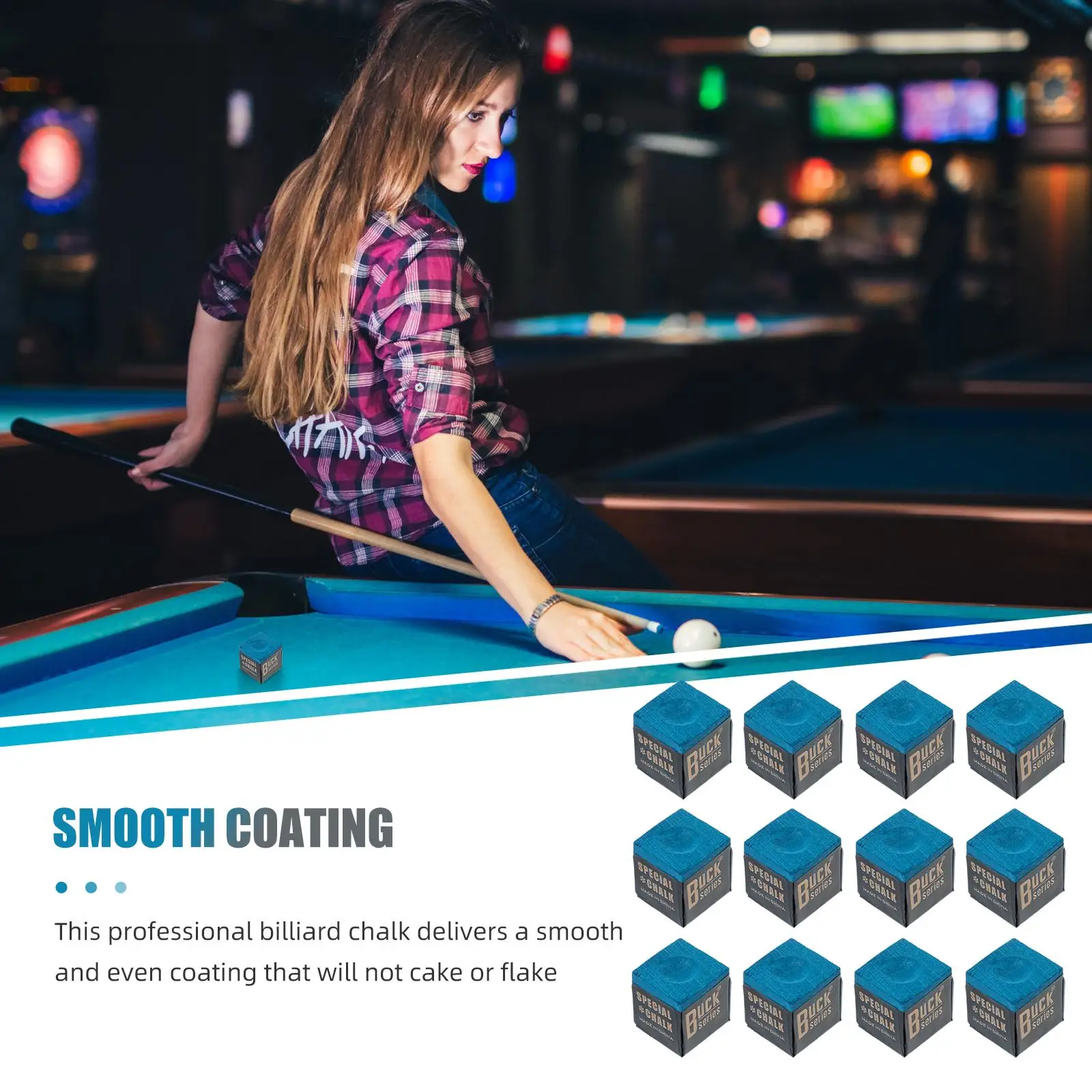 24 Pcs Pool Chalk Pool Chalk Smooth Surface Stick Powder Billiard Accessories Snooker Balls Game Entertainment