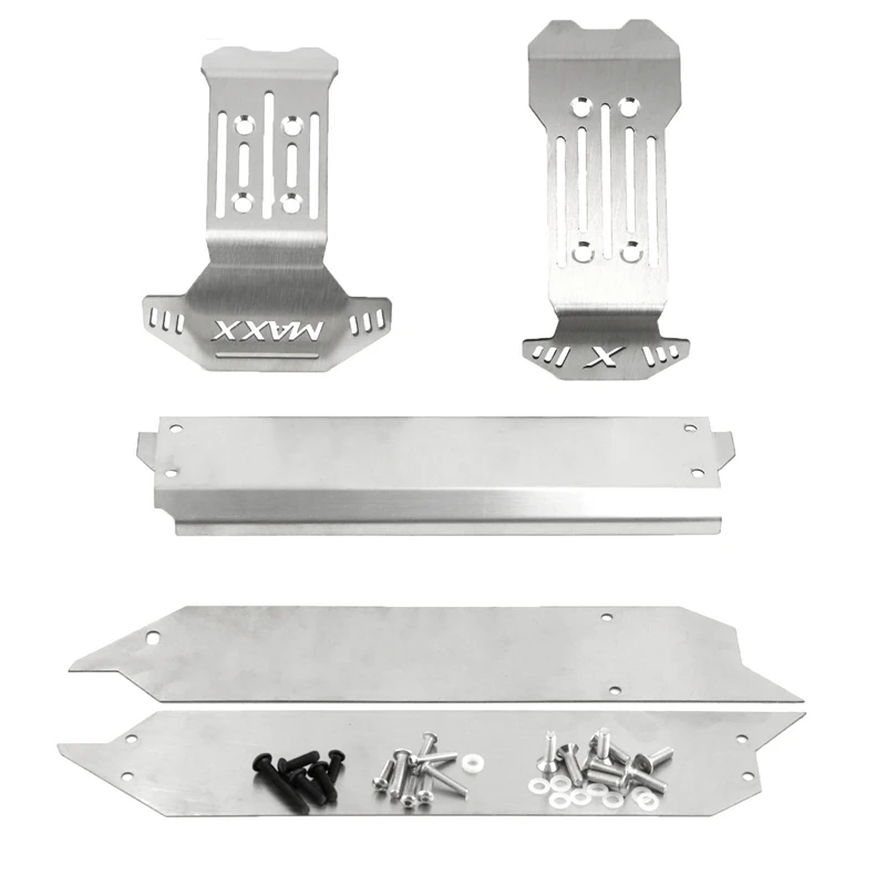 

Передняя и задняя защитная противоскользящая пластина из нержавеющей стали для TRAXXAS 1/10 MAXX RC автомобильные аксессуары для замены