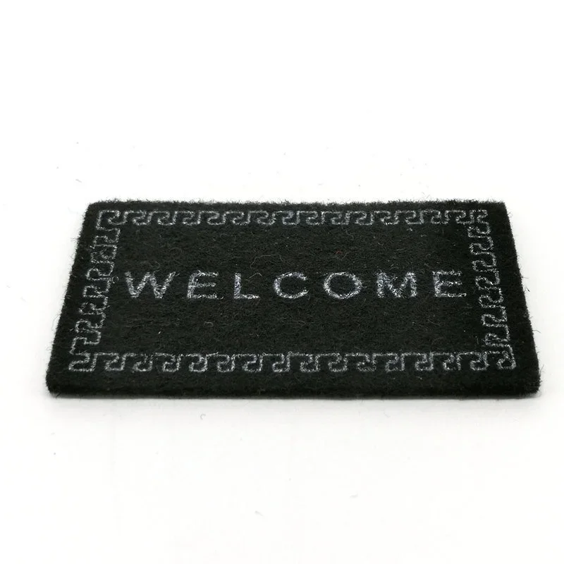 2PCS Doll  House Miniature Carpet WELCOME Mat Black Dollhouse Accessories  Home & Living 1/12 Scale Doormats 6