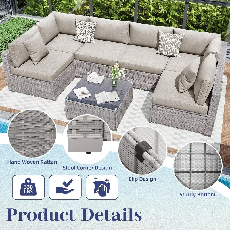 KIGOTY Patio Furniture Set 4