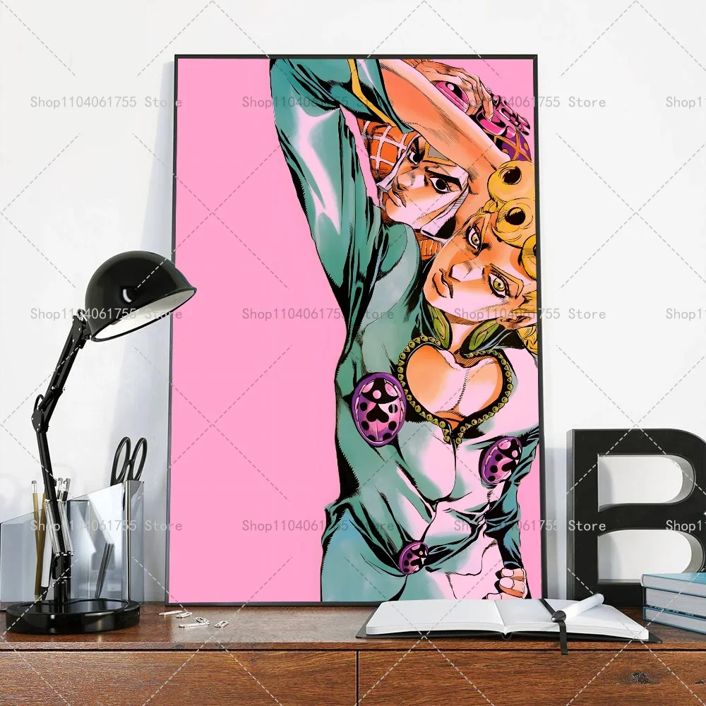 1pc Anime Jojos bizarres Abenteuer plakat selbst klebende Kunst wasserdichter Papier aufkleber Kaffeehaus Bar Zimmer Wand dekoration – Detail 17