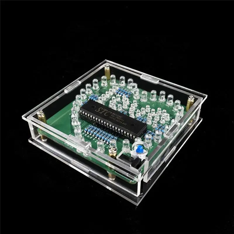 A93Z DIY 전자 키트 다채로운 LED 플래시 러브 하트 DIY 원격 제어 납땜 프로젝트 키트 발렌타인 선물