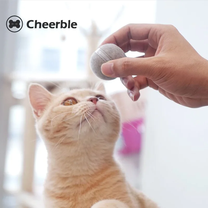 

Cheerble Ball Small Plush Ball Pet Toy Tease Cats Dogs Intelligent Automatic Chargeble Bite-resistant Ball