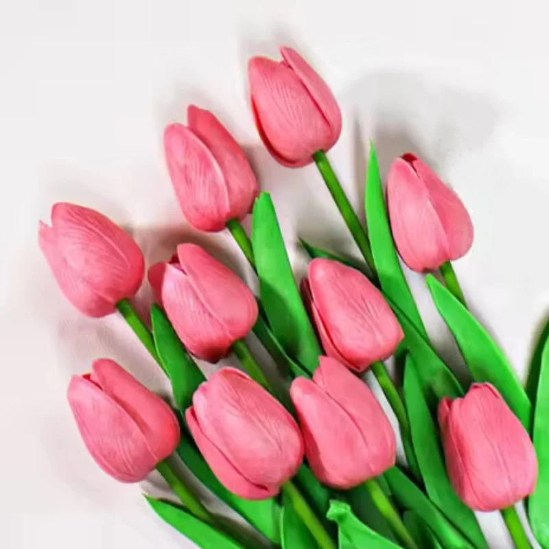 1/3/5 Stück Künstliche Tulpen Realistische Blumen Tulpenstrauß Deko Künstliche Tulpen für Heim- und Hochzeitsdekorationen – Detail 1