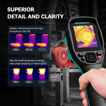 MILESEEY TR256E /B Thermal Imager 256X192 Thermal Imaging Camera Infrared Temperature Meter For Repair, PCB, Pipeline Detection 2