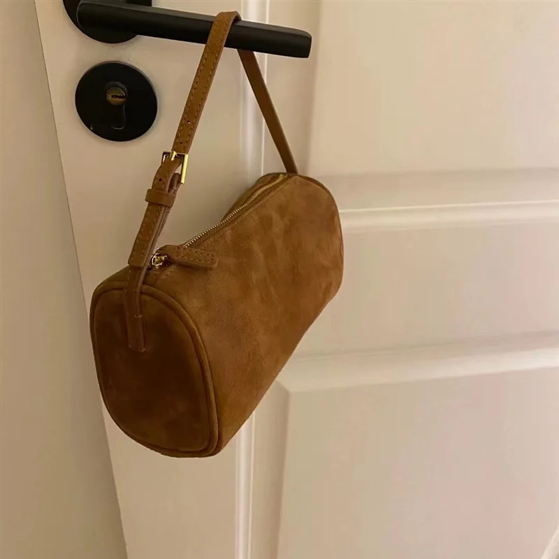 VIELINE Women's Pillow Bag Genuine Leather Underarm Hobo Bag Day Clutches Ladies Simple Design Mini Purse 5