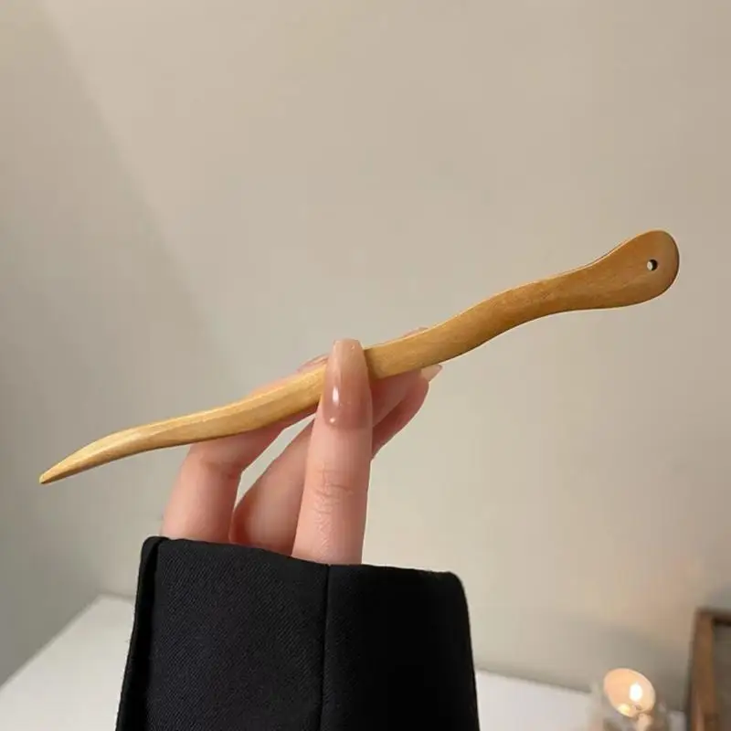 Chinese Style Elegant Wood Hair Stick For Women Girl Hairpins Simple Hair Fork Vintage Hanfu Cheongsam Headwear Accessories hair accessory hair stick hair headdress