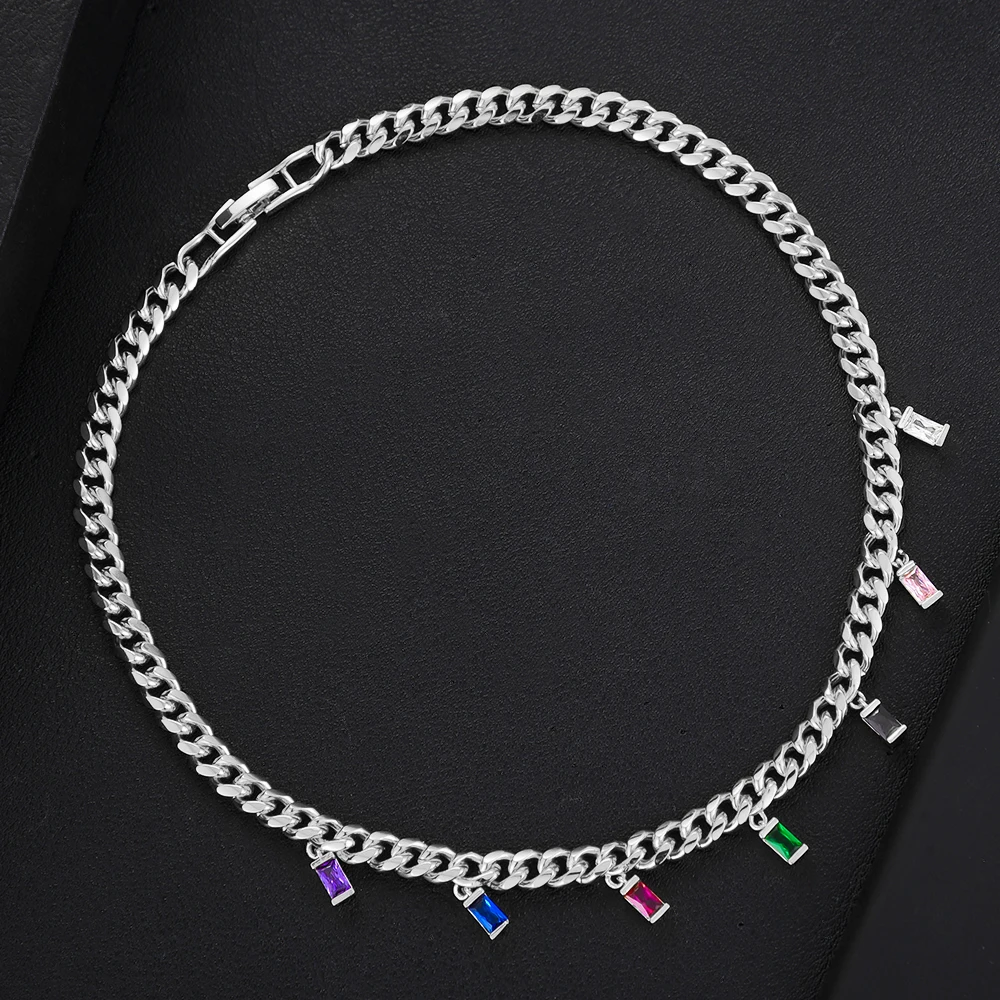 Siscathy Fashion Simplicity Clavicle Chain Zircon Necklaces For Women On The Neck Chokers Necklaces Party Jewelry Accessories