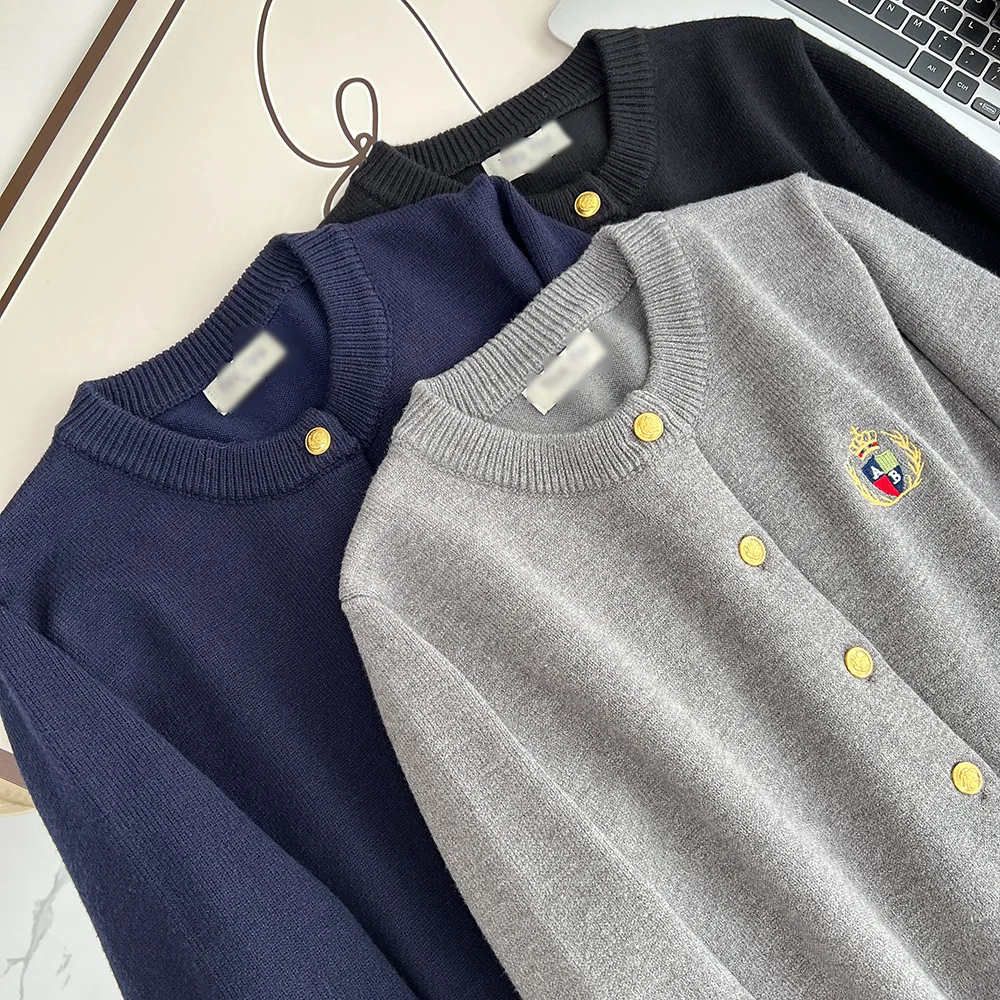 Spring Autumn Embroidery Knitted Long Sleeve Knitted Cardigan PLUS Size Women's Sweater Coat 3028