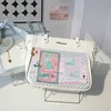 Ita Bag Sweet Transparent Underarm Bags for Women High-capacity PU Shoulder Bag Spring All Match Display Crossbody Bag 6