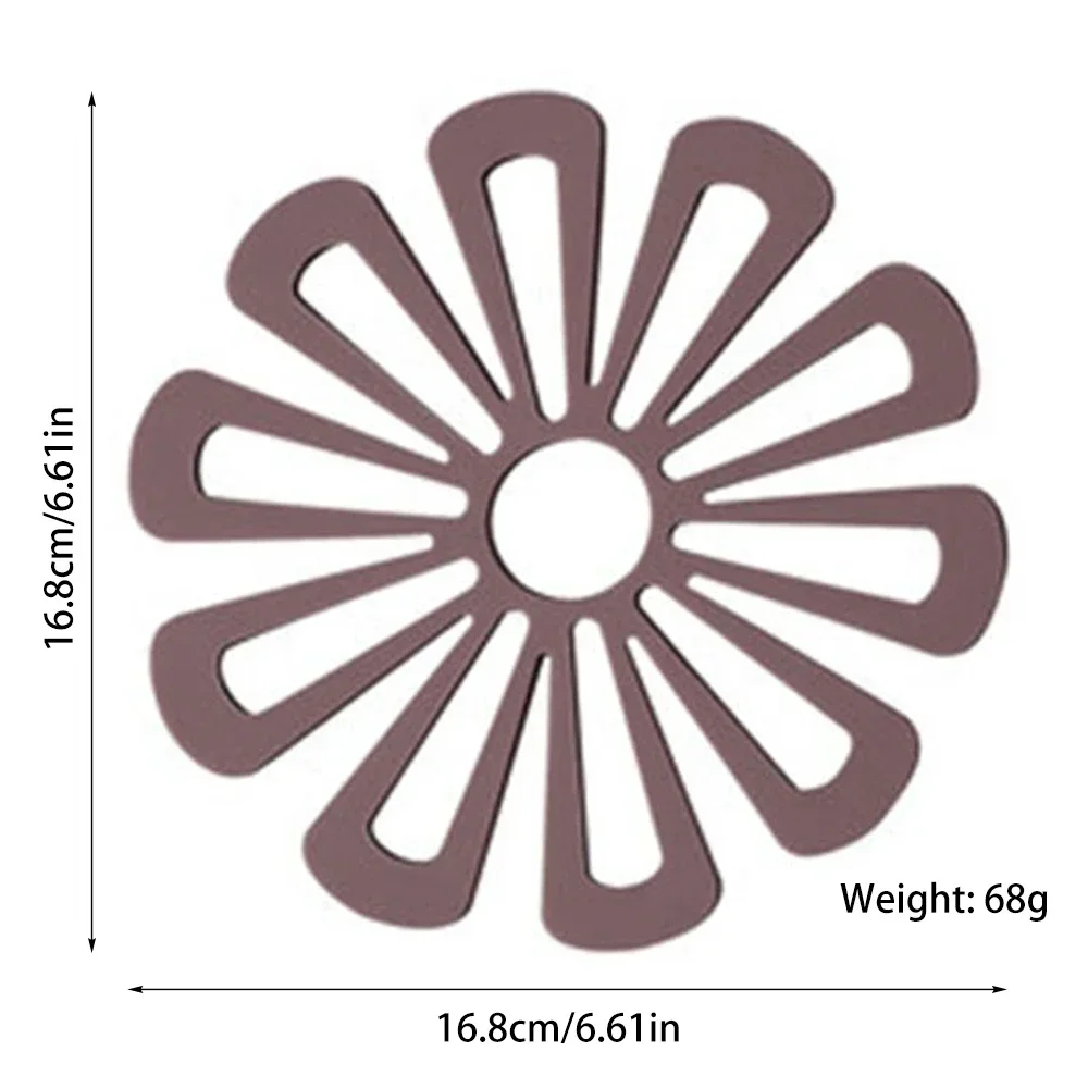 1PCS Hot Pots and Pans Holder Kitchen Insulation Coasters Hot Pad for Dishes Kitchen Pot Mat Flower Shape Pot Holders