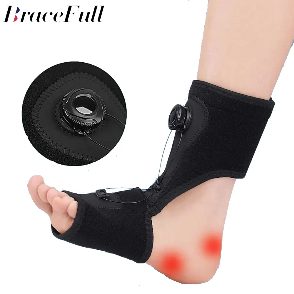 1Pc Comfortable Knob Adjustment Corrector Orthosis Plantar Fascia Foot Rest Fixation Ankle Brace Support For Tendonitis ankle support ankle support brace