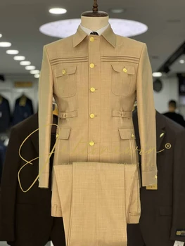 Elegant Men's Designer 2-Piece Suit | Slim Fit Tuxedo | Perfect for Weddings & Formal Events | Multiple Colors Available