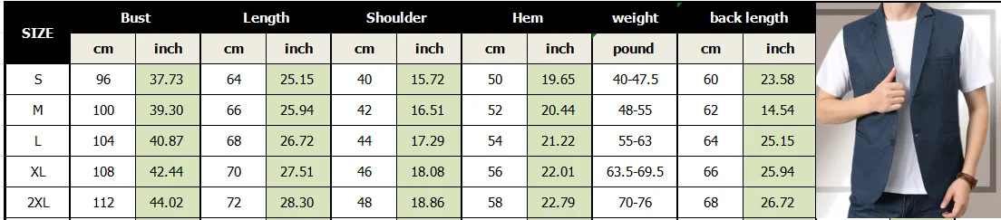 Description Picture 3 of itemSmart Casual Simplicity Spring Autumn Men's Tailored Collar Solid Color Button Fashion Casual Slim Sleeveless Blazer Vests Tops