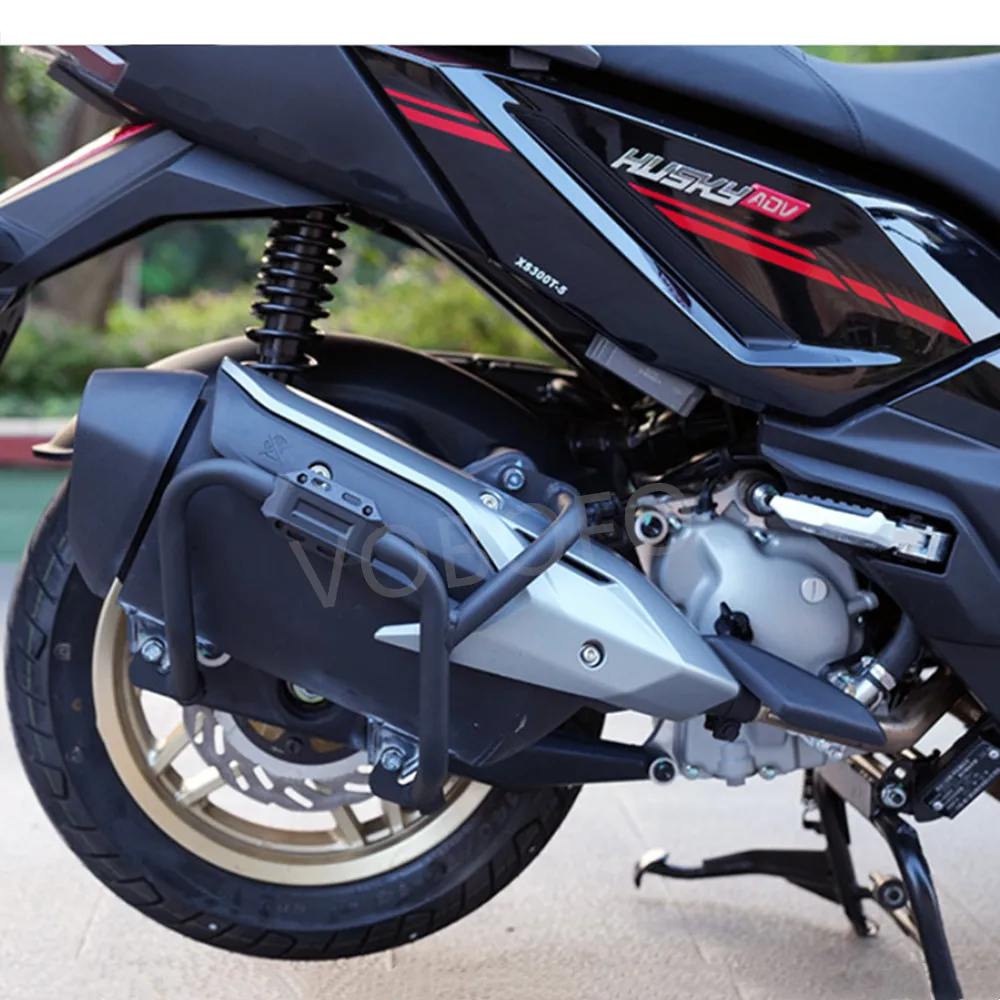 SYM Husky ADV 300 ADX 300 ADX300 오토바이 배기 파이프 보호 바 개조 머플러 범퍼 안티 드롭 바에 적합