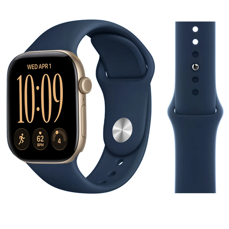 Silicone Sport Band for Smartwatch, Breathable Wristband Strap