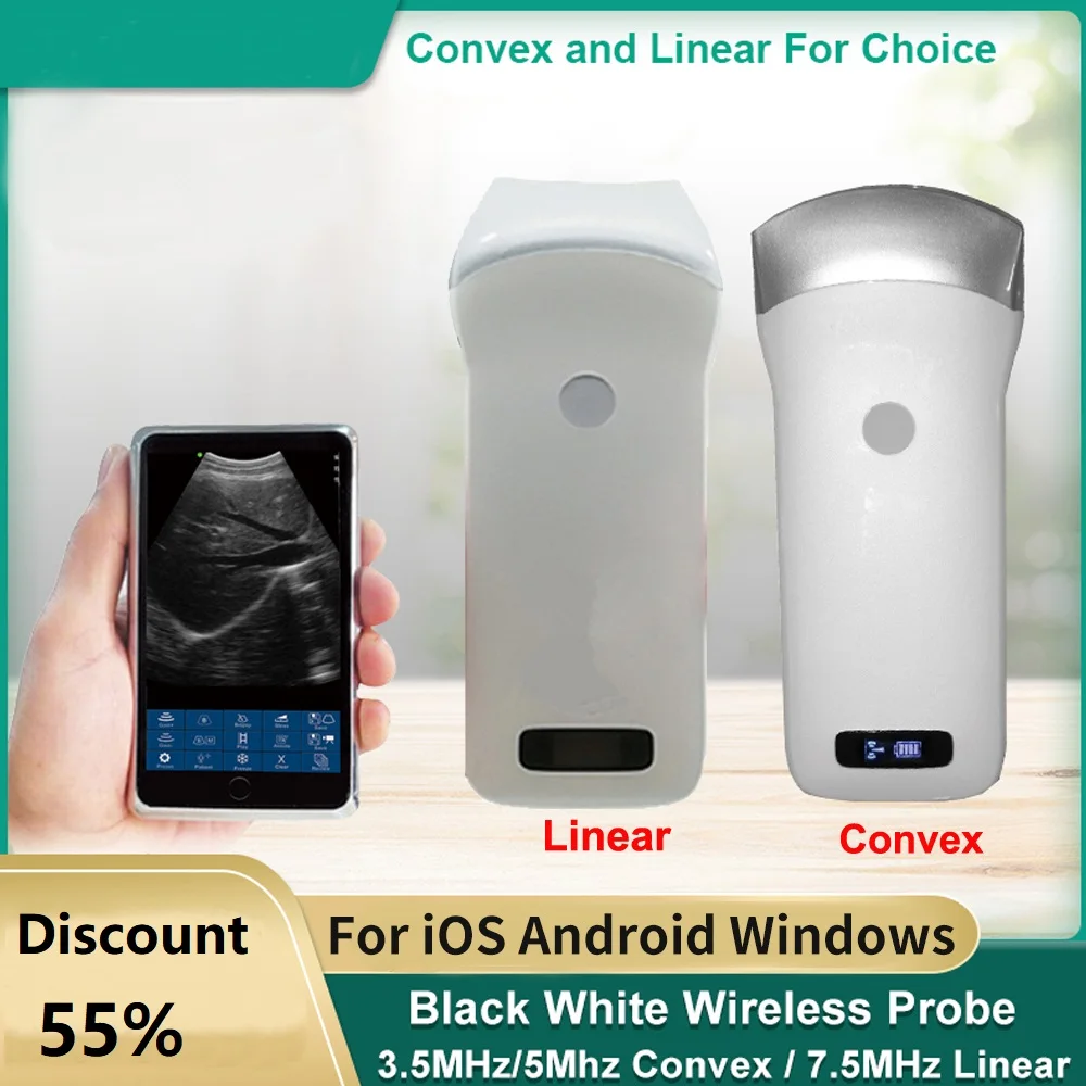 

3L/3C Handheld Wireless Ultrasound Probe Scanner Portable WIFI Ultrasound-Scanner Machine Support iOS Android Windows