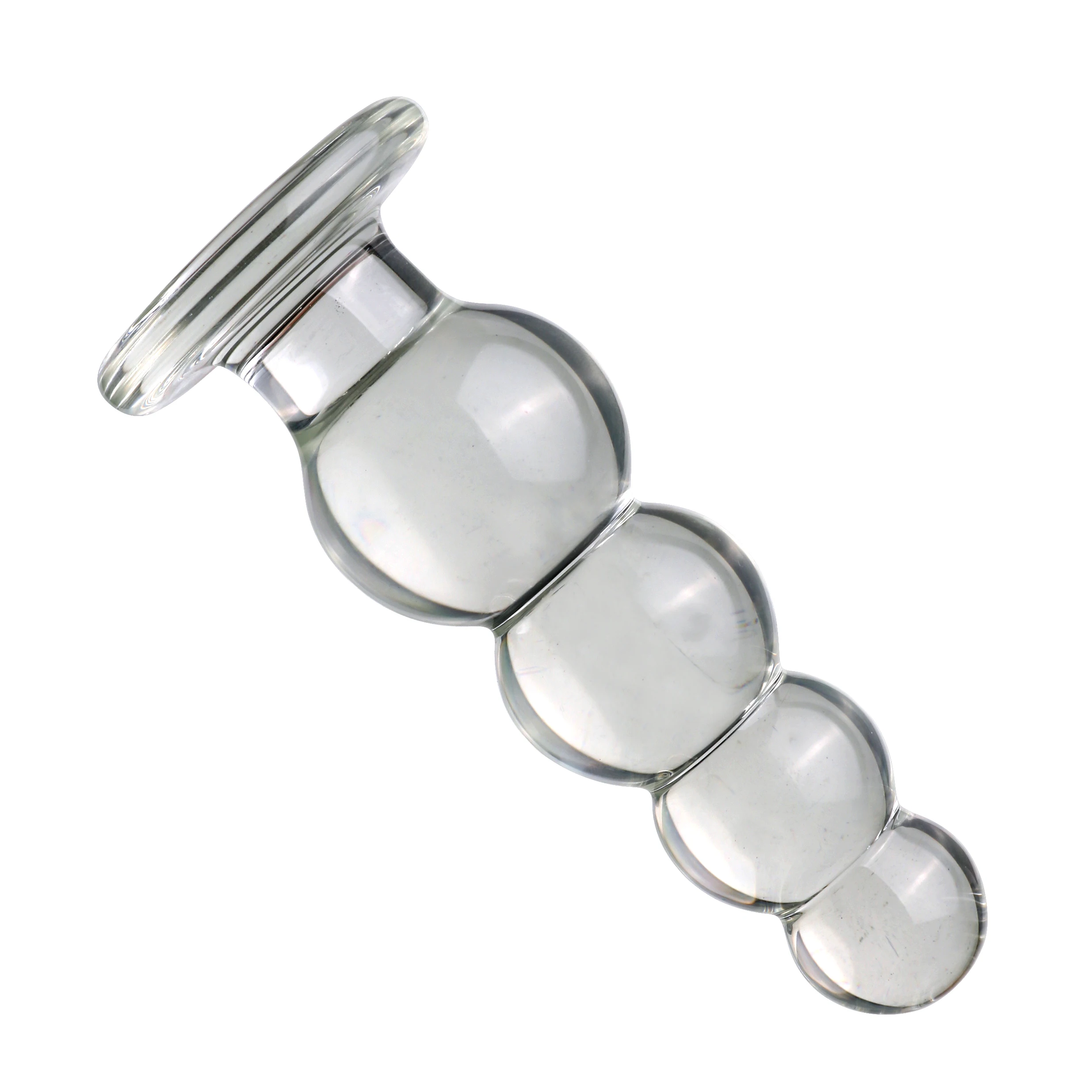 3 Sizes Big Ball Pyrex Glass Anal Dildos Butt Plug Crystal Vagina Beads Fake Penis Female Masturbate Adult Sex Toys Women Men images - 6