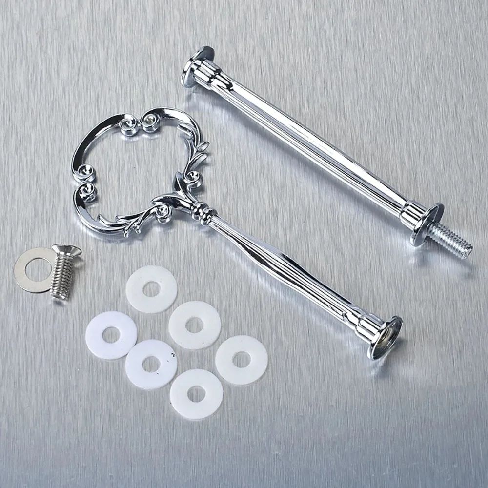 2/3 צלחת עוגה מעמד ידית עוגה מחזיק מעמד חומרה עבור חתונה עושה מסיבת חתונה