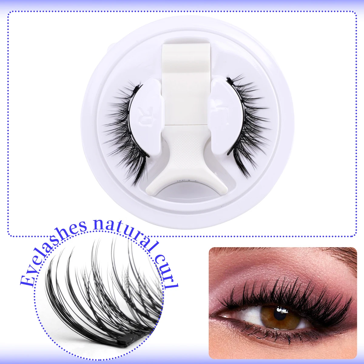 1 Pairs Magnetic Lashes Natural Magnetic False Eyeashes Reusable Faux Mink Lashes Makeup Fluffy Tweezers Set
