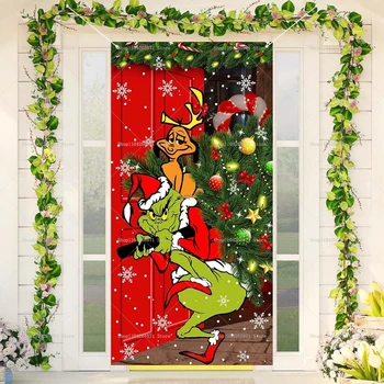 Christmas Grinch Door Cover Banner 1