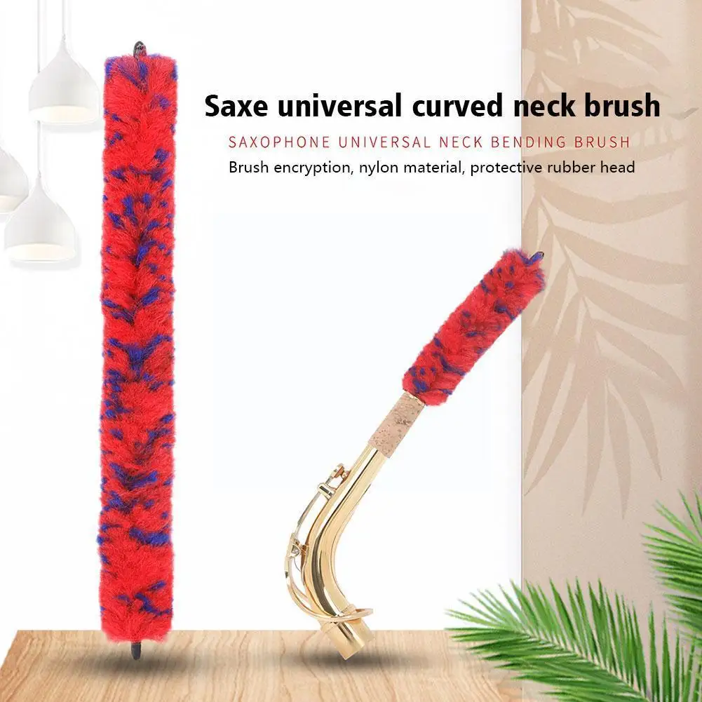 Saxophones Bend Neck Cleaning Brush Sax Clarinet Cleaning Tool Instrument Maintain Care Brush Musical Durable O9A5