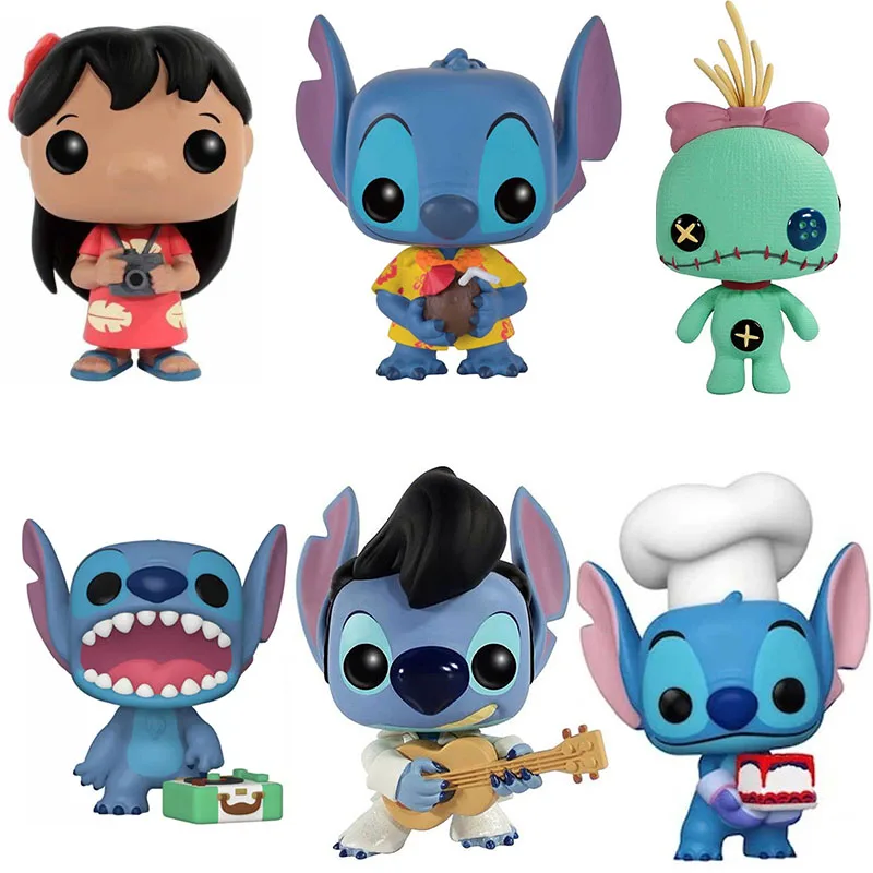 

Lilo #124 Scrump #126 Elvis Stitch #127 Stitch #159 #1048 Aloha Stitch #203 Stitch As Baker #978 Vinyl Figures Action Figure Toy