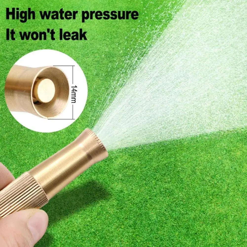

Garden Brass Adjustable Spray Gun Hose Nozzle High Pressure Straight Gun For Car Wash Watering Flower Garden Hose Wa K4M3