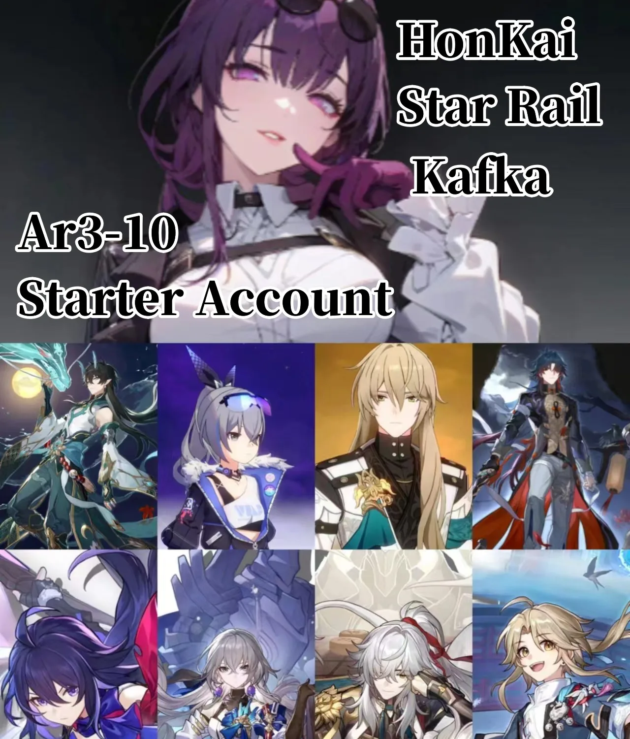 

Honkai star rail Starter Account Black Swan Dr ratio Ruan mei Argenti Topaz Jingliu Fuxuan Seele Welt Yanqing 5Star Conta, Cisne