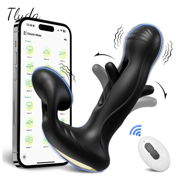 Klopfen Flattern Anal Vibrator Prostata-massagegerät für Männer APP Fernbedienung Butt Plug Prostata Stimulator Homosexuell Anal Plug Sex Spielzeug 1