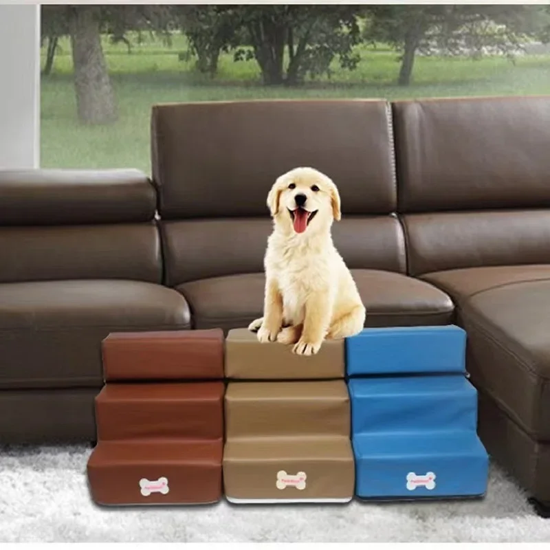 Memory Foam Dog Sofa Stairs Pet 2/3 Steps Stairs for Small Dog Cat Ramp Ladder Anti-slip Bed Pet Supplies